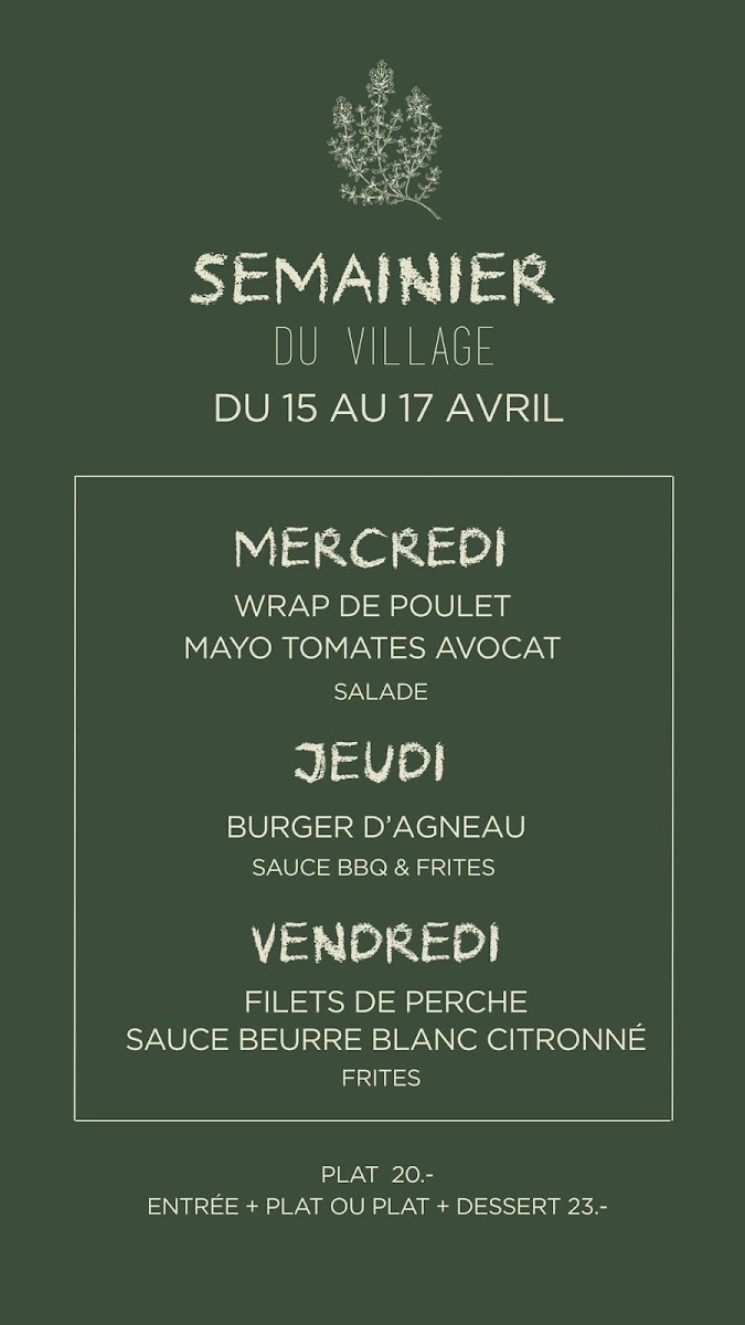 Le Village Photo Menu 3