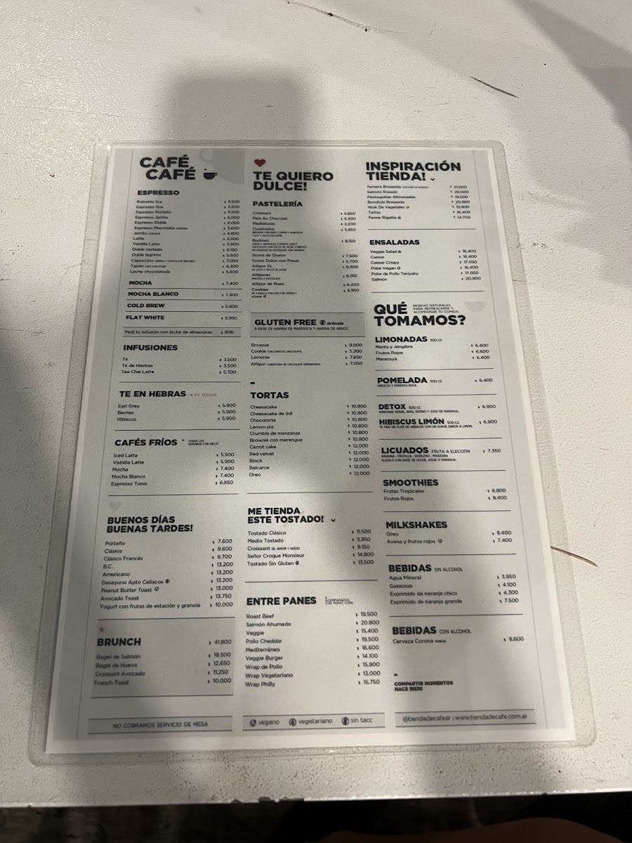 Tienda de Cafe Photo Menu 2