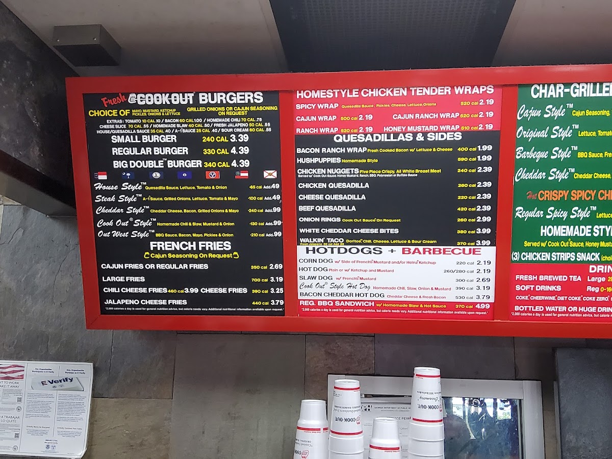 Cook Out Photo Menu 5