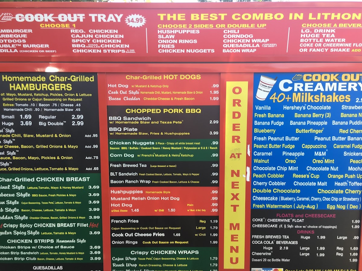 Cook Out Photo Menu 8