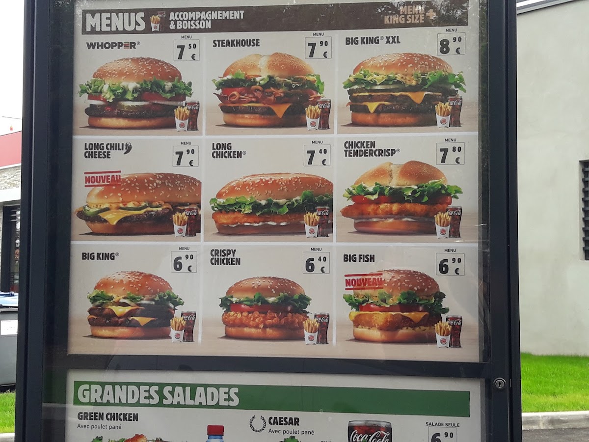 Burger King Photo Menu 1