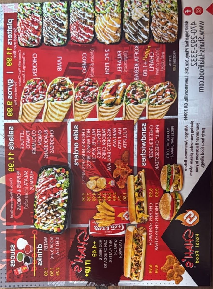 Shah's Halal Food Photo Menu 1