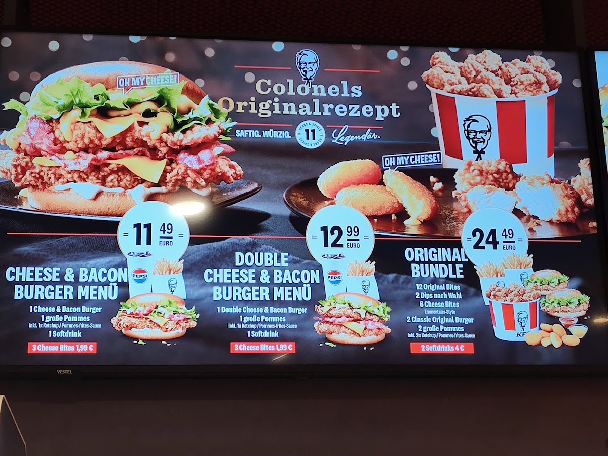 Kentucky Fried Chicken Photo Menu 2