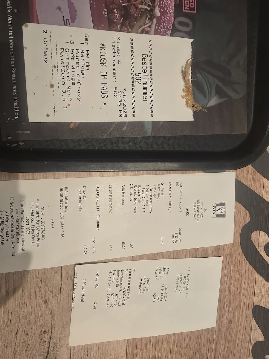 Kentucky Fried Chicken Photo Menu 4