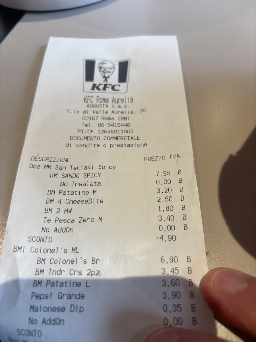 KFC Photo Menu 8