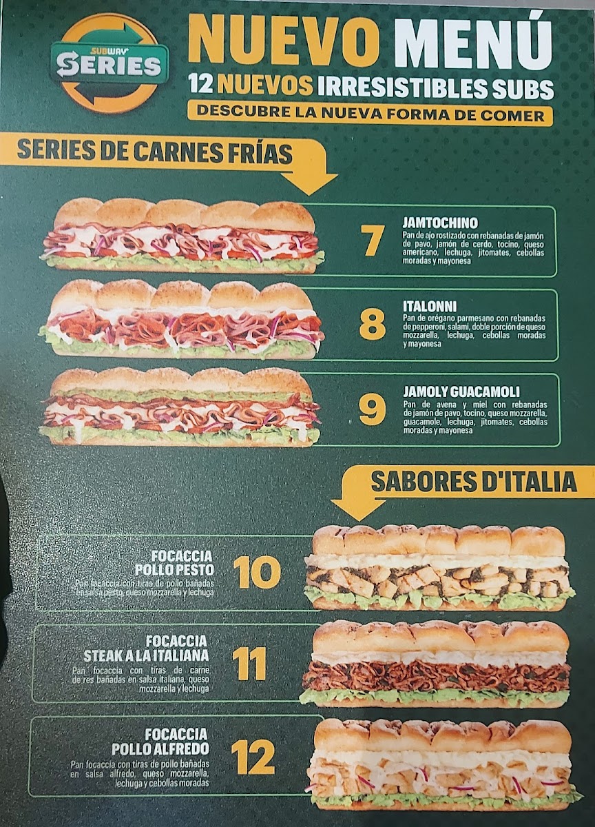 Subway Photo Menu 2