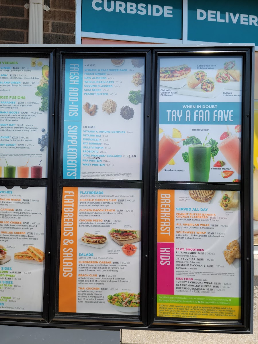 Tropical Smoothie Cafe Photo Menu 2