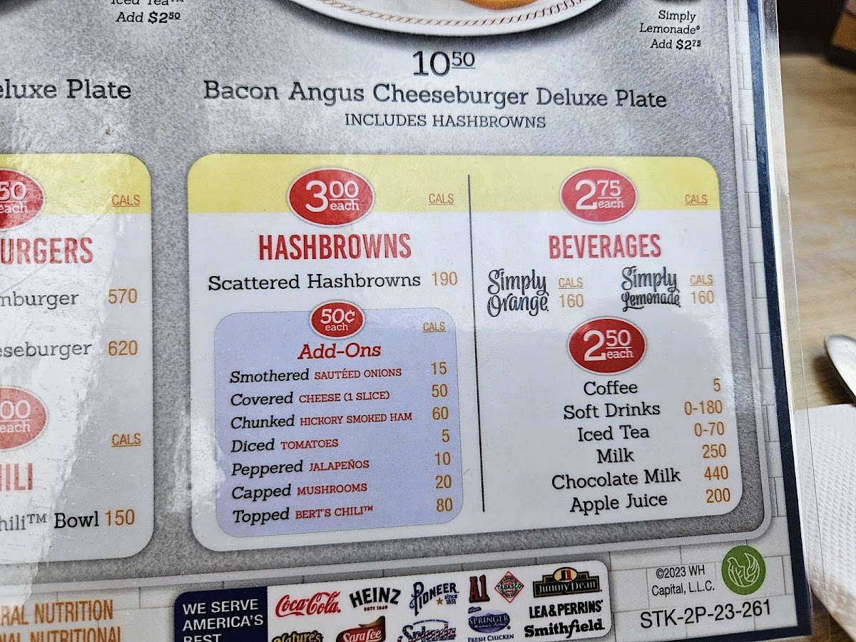 Waffle House Photo Menu 1