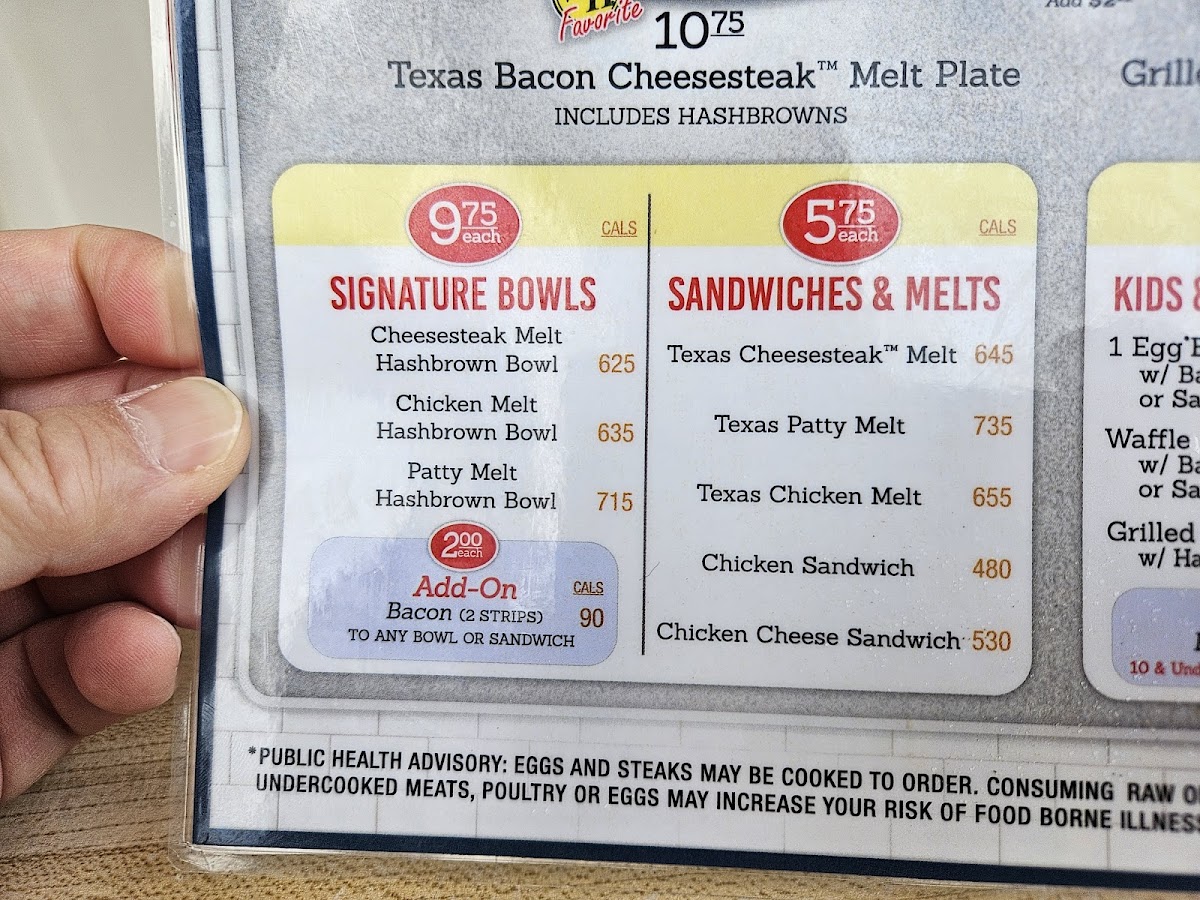 Waffle House Photo Menu 2