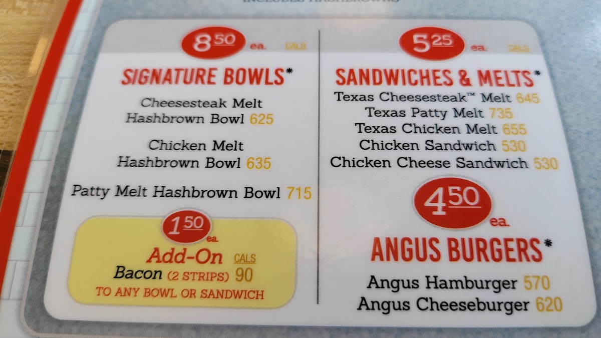 Waffle House Photo Menu 4