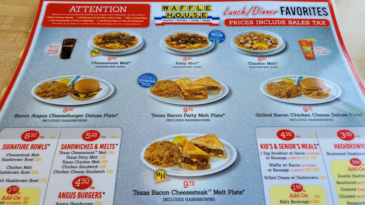 Waffle House Photo Menu 7