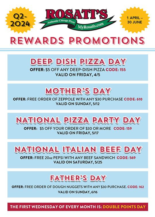 Rosati's Pizza Photo Menu 1