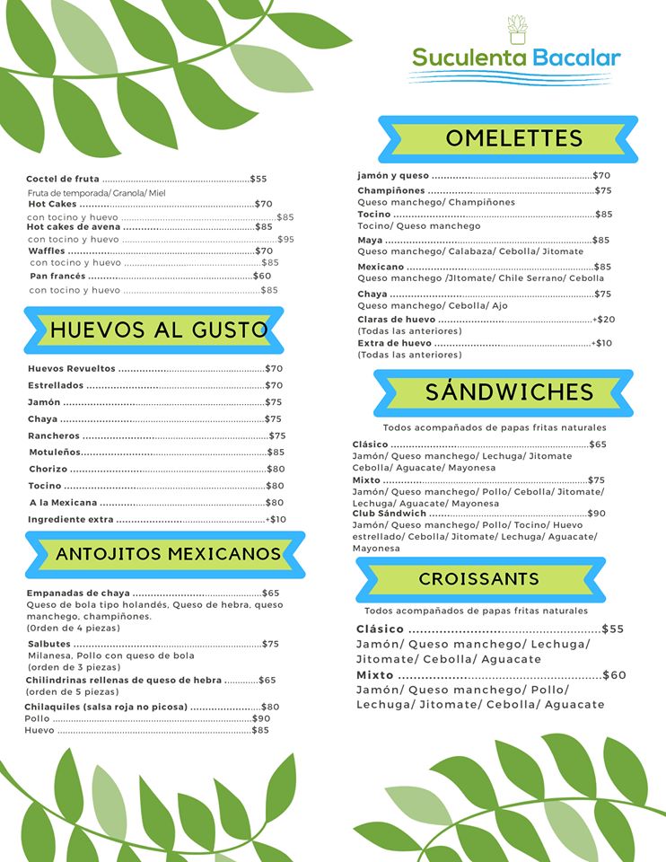 Suculenta Bacalar Photo Menu 1
