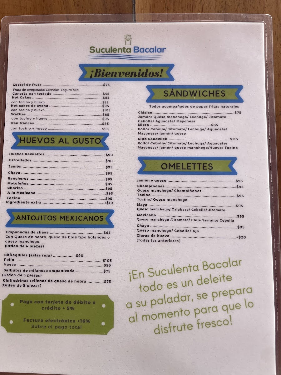 Suculenta Bacalar Photo Menu 2