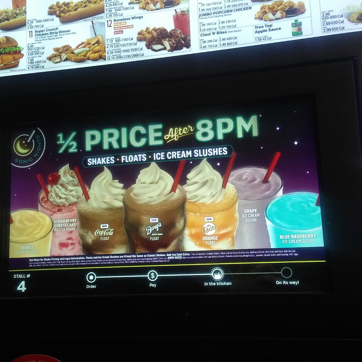 Sonic Drive-In Photo Menu 1
