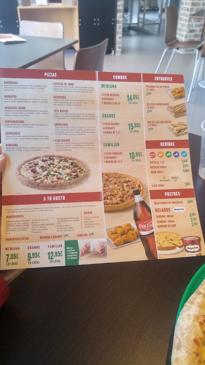 Papa Johns Pizza Photo Menu 1