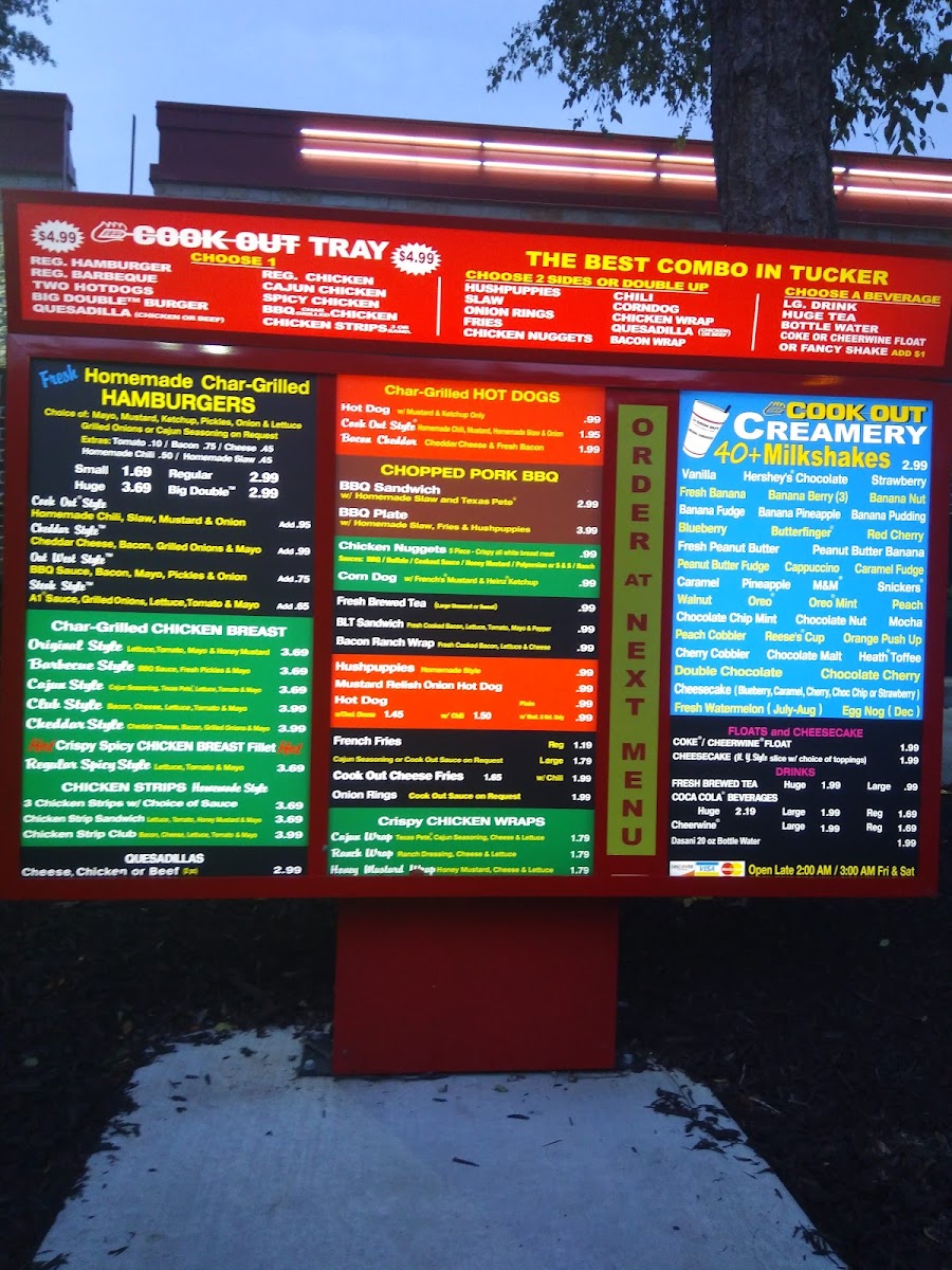 Cook Out Photo Menu 10