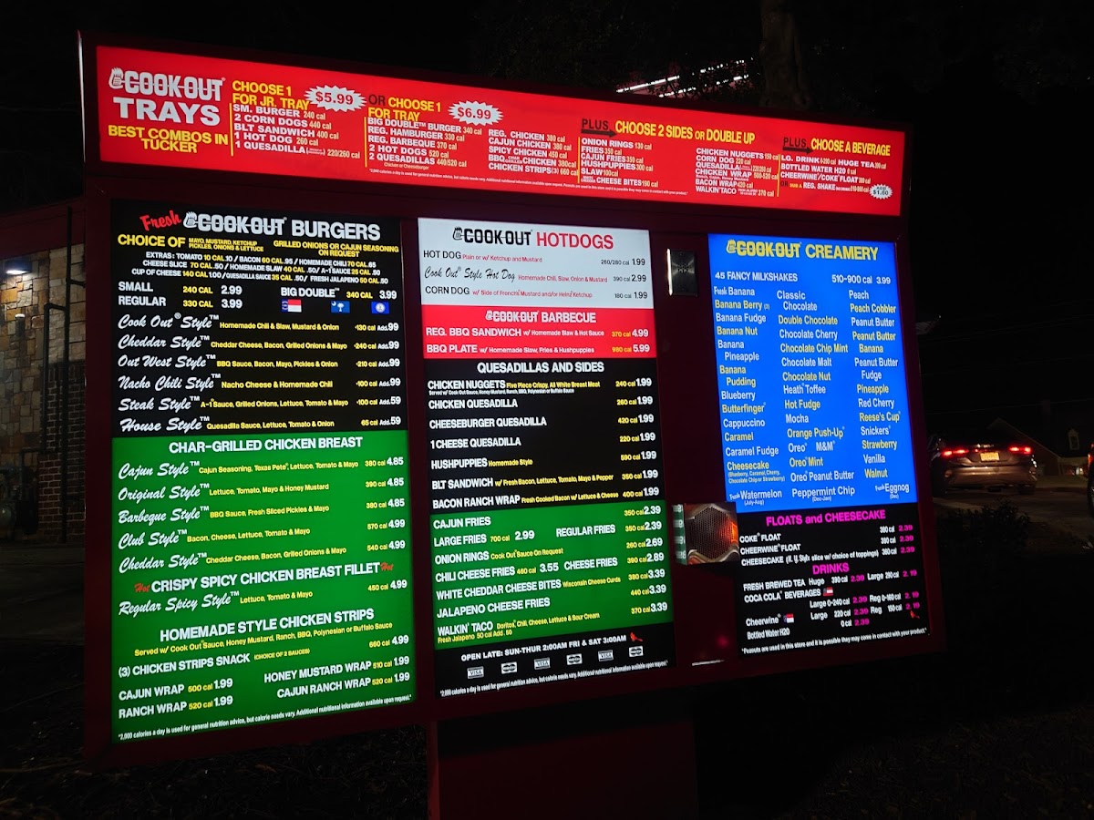 Cook Out Photo Menu 2