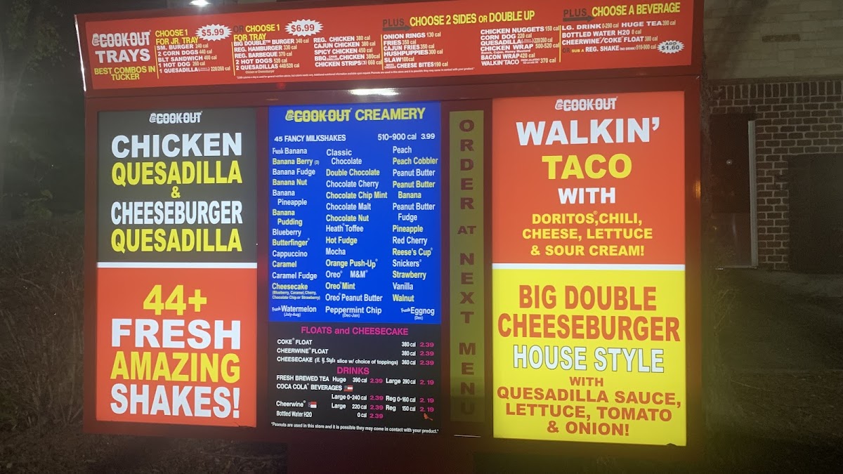 Cook Out Photo Menu 7