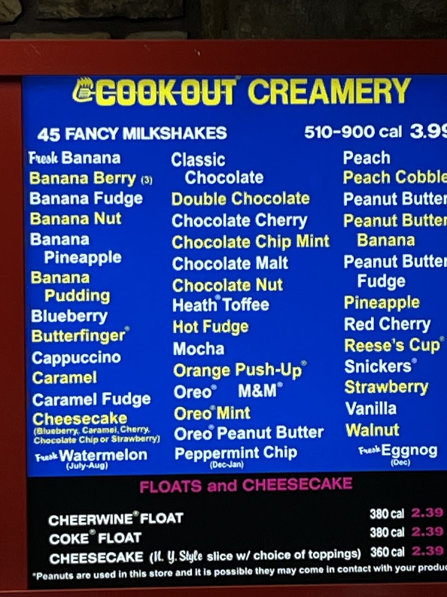 Cook Out Photo Menu 9
