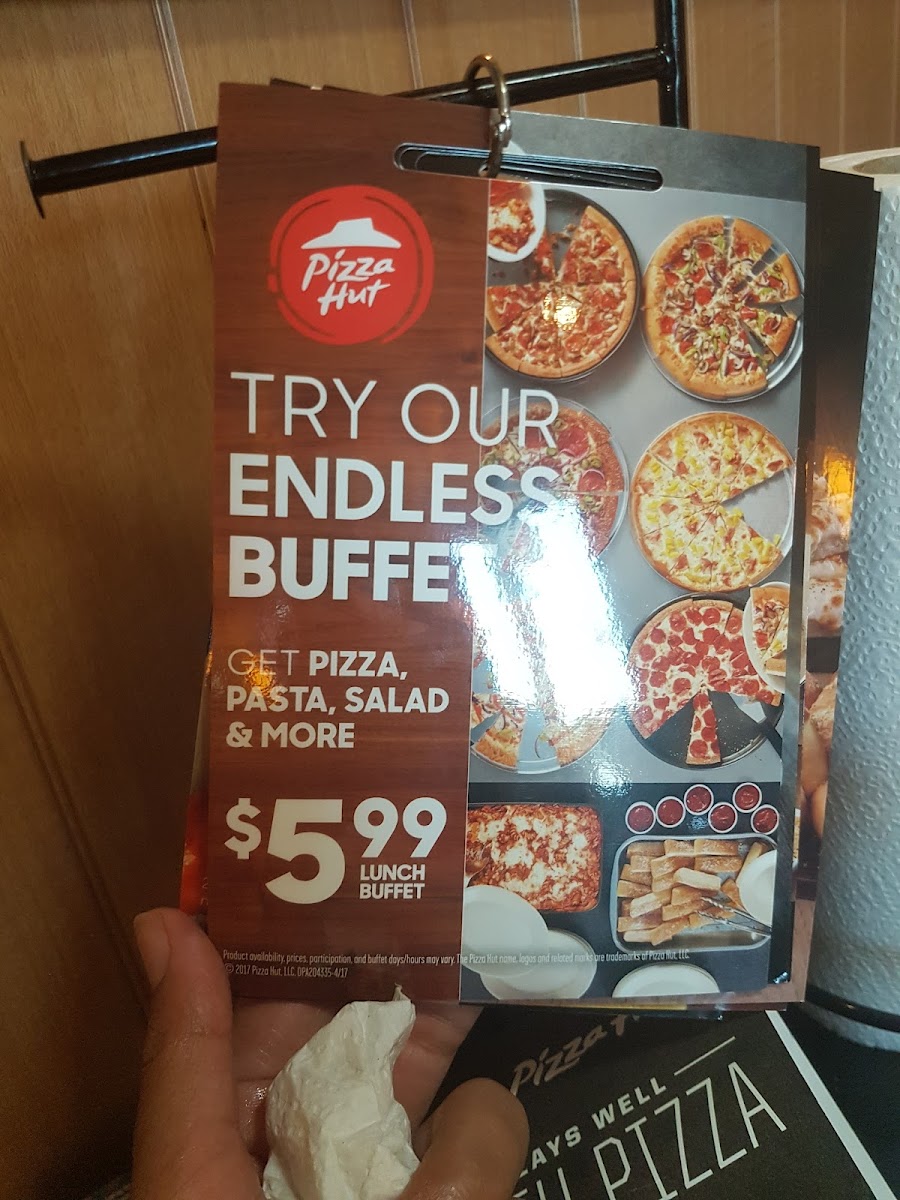 Pizza Hut Photo Menu 1