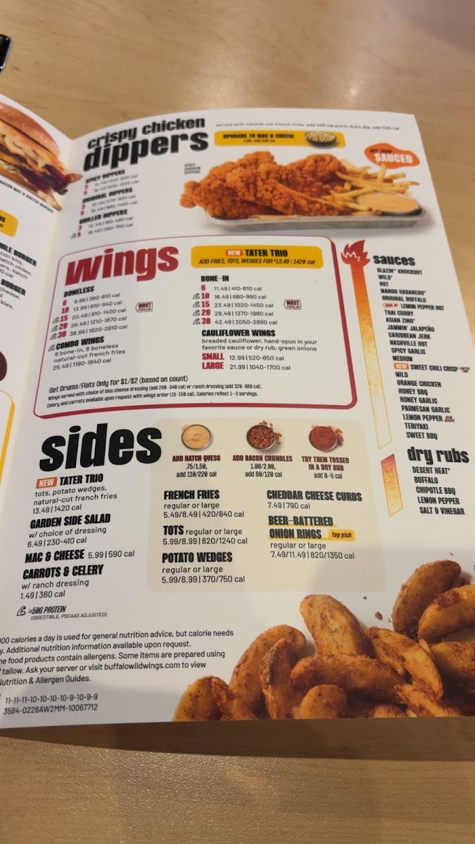 Buffalo Wild Wings Photo Menu 3