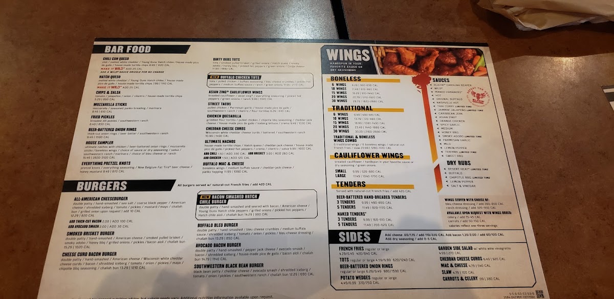 Buffalo Wild Wings Photo Menu 5