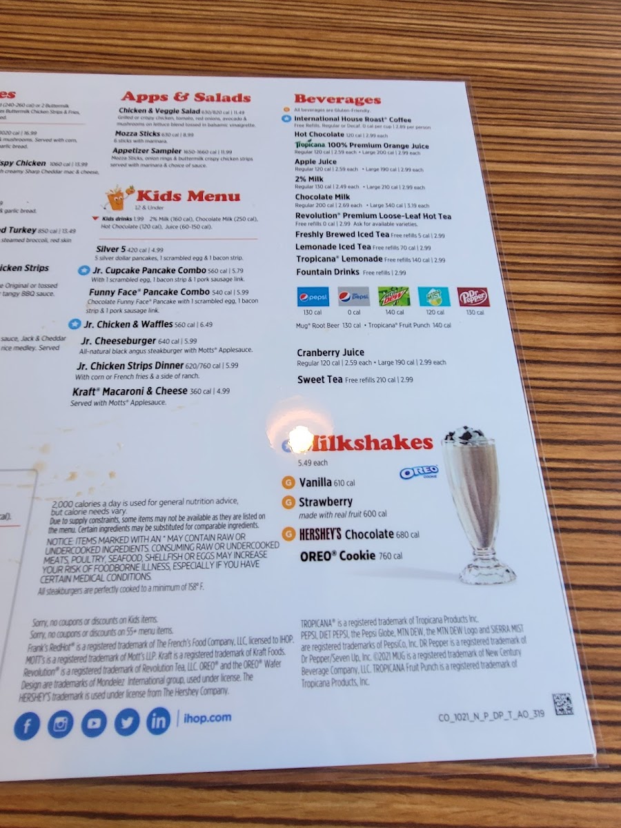 IHOP Photo Menu 2