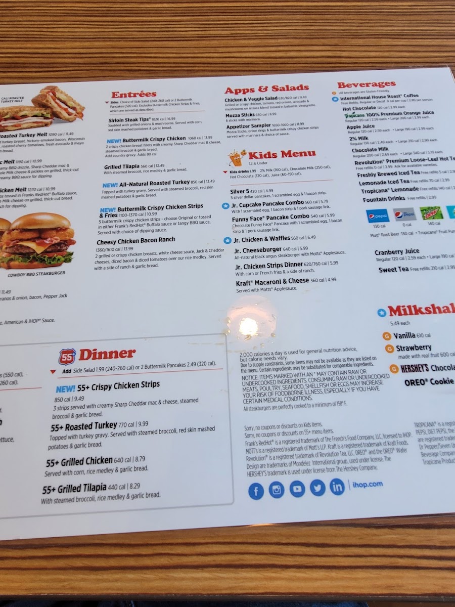 IHOP Photo Menu 4