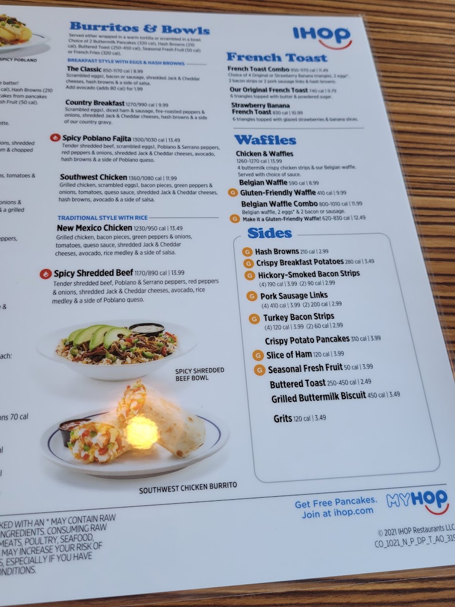 IHOP Photo Menu 6