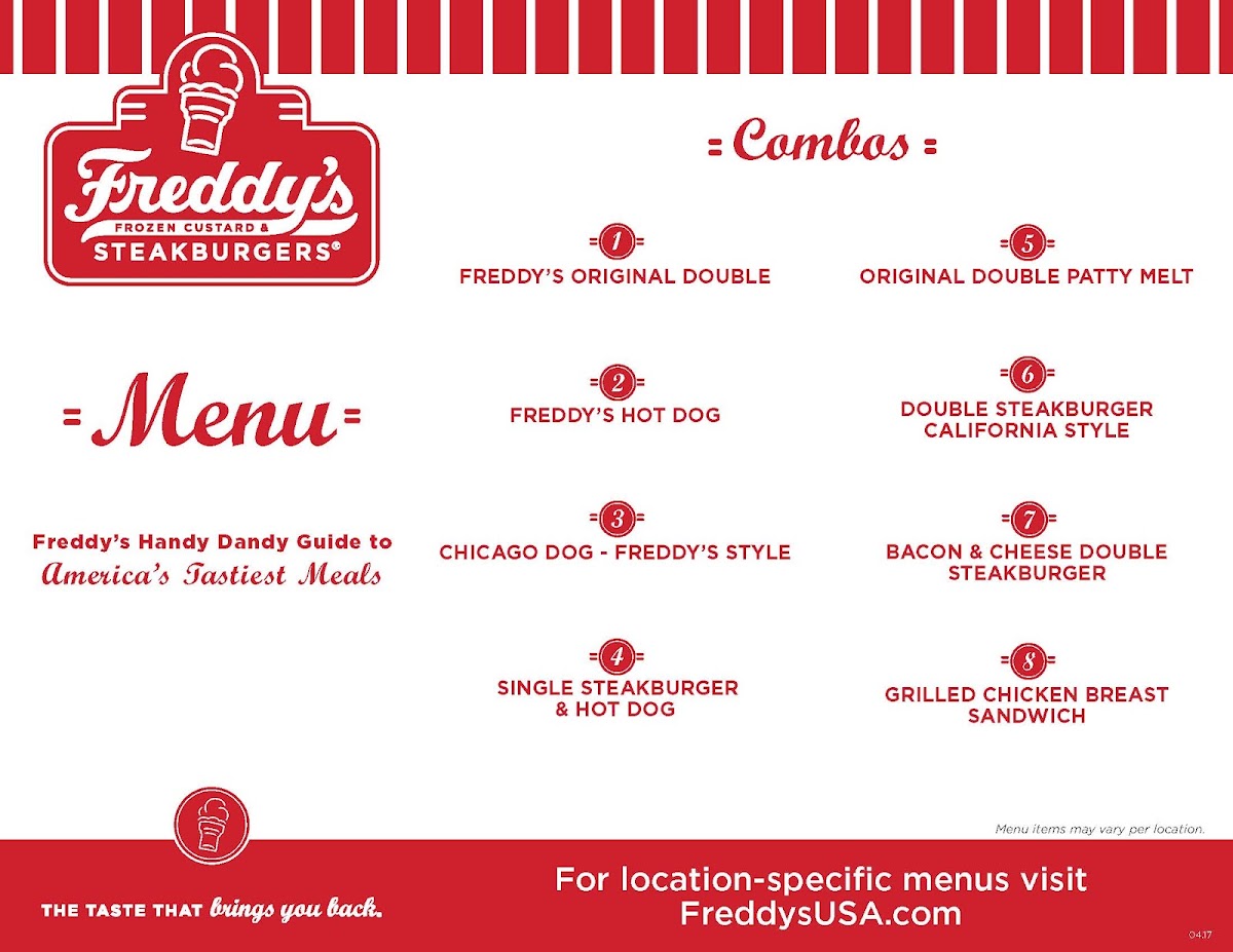 Freddy's Frozen Custard & Steakburgers Photo Menu 2