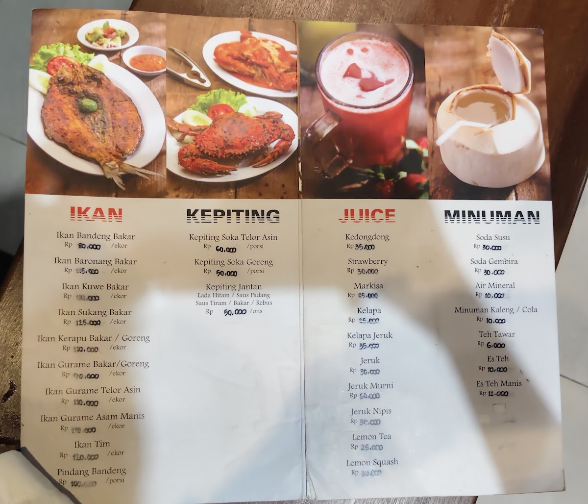 Aroma Dermaga Seafood Photo Menu 3
