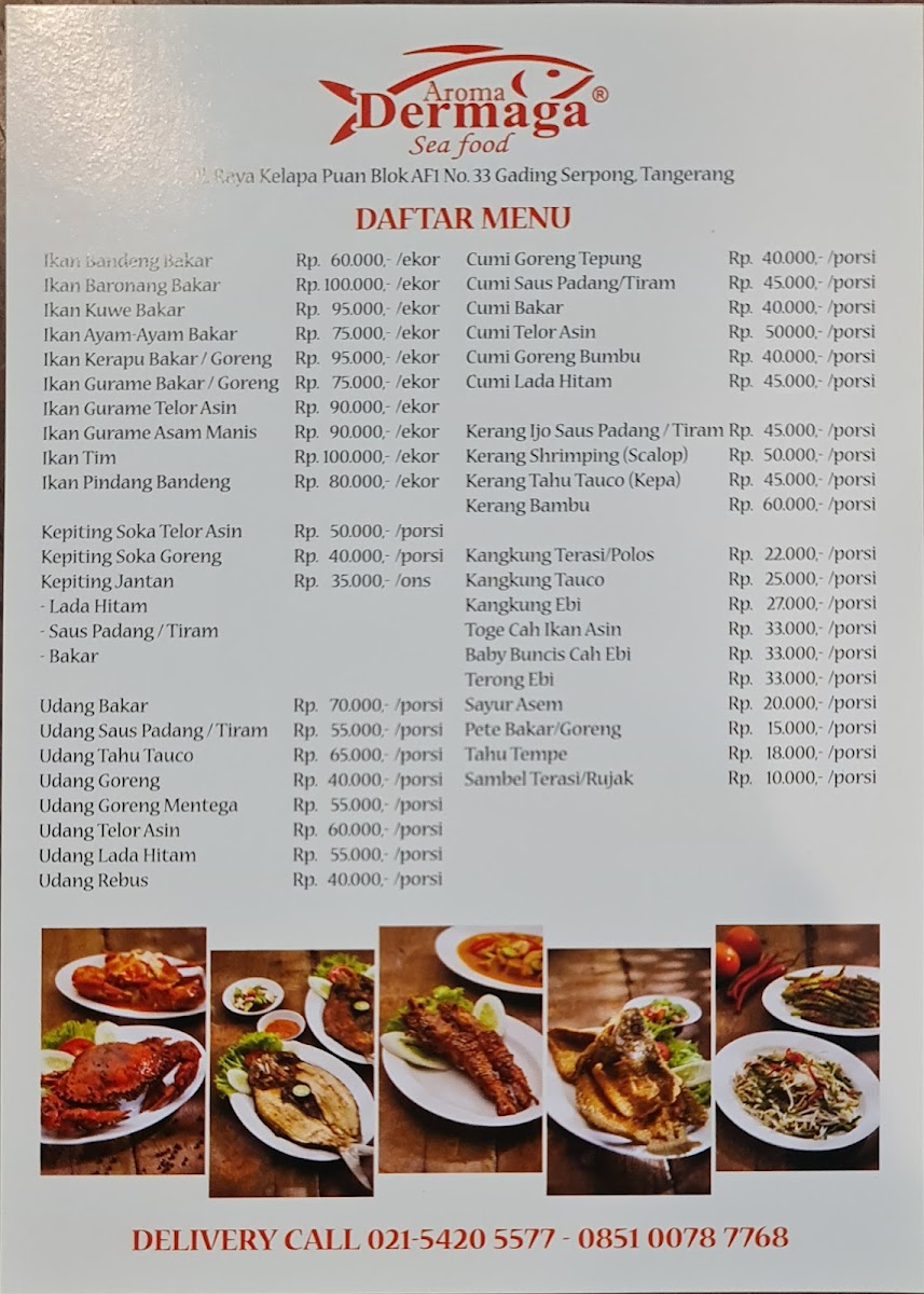 Aroma Dermaga Seafood Photo Menu 4
