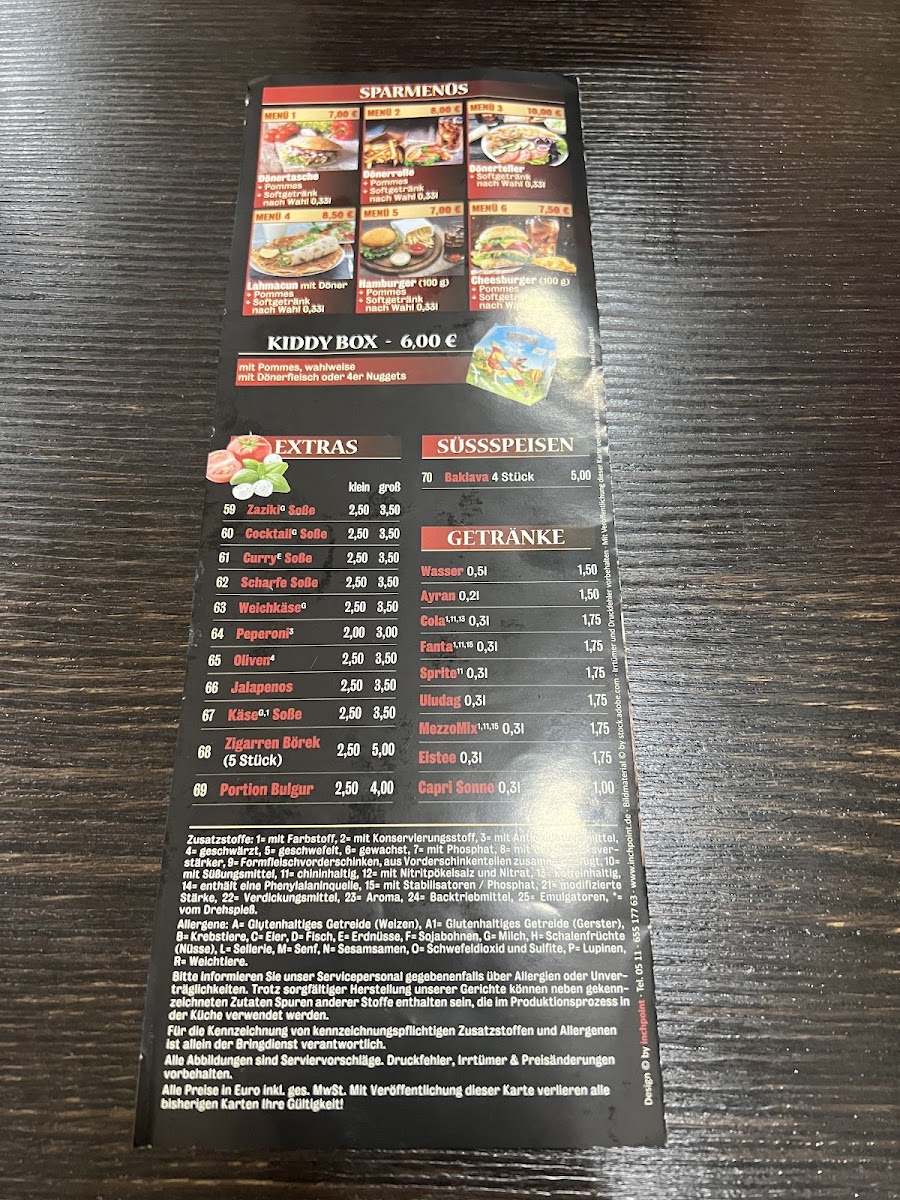 Berlin Döner Photo Menu 2