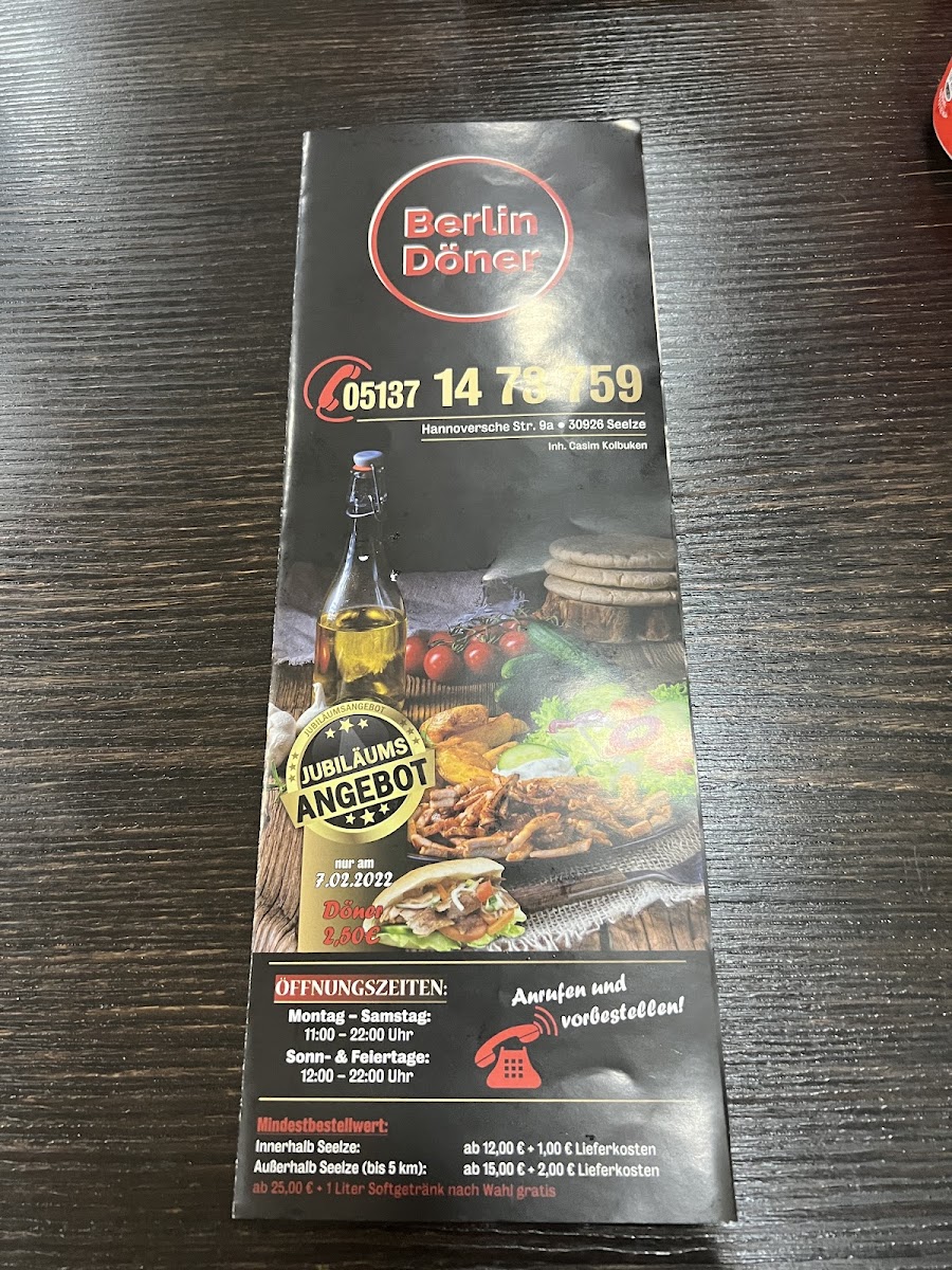 Berlin Döner Photo Menu 5