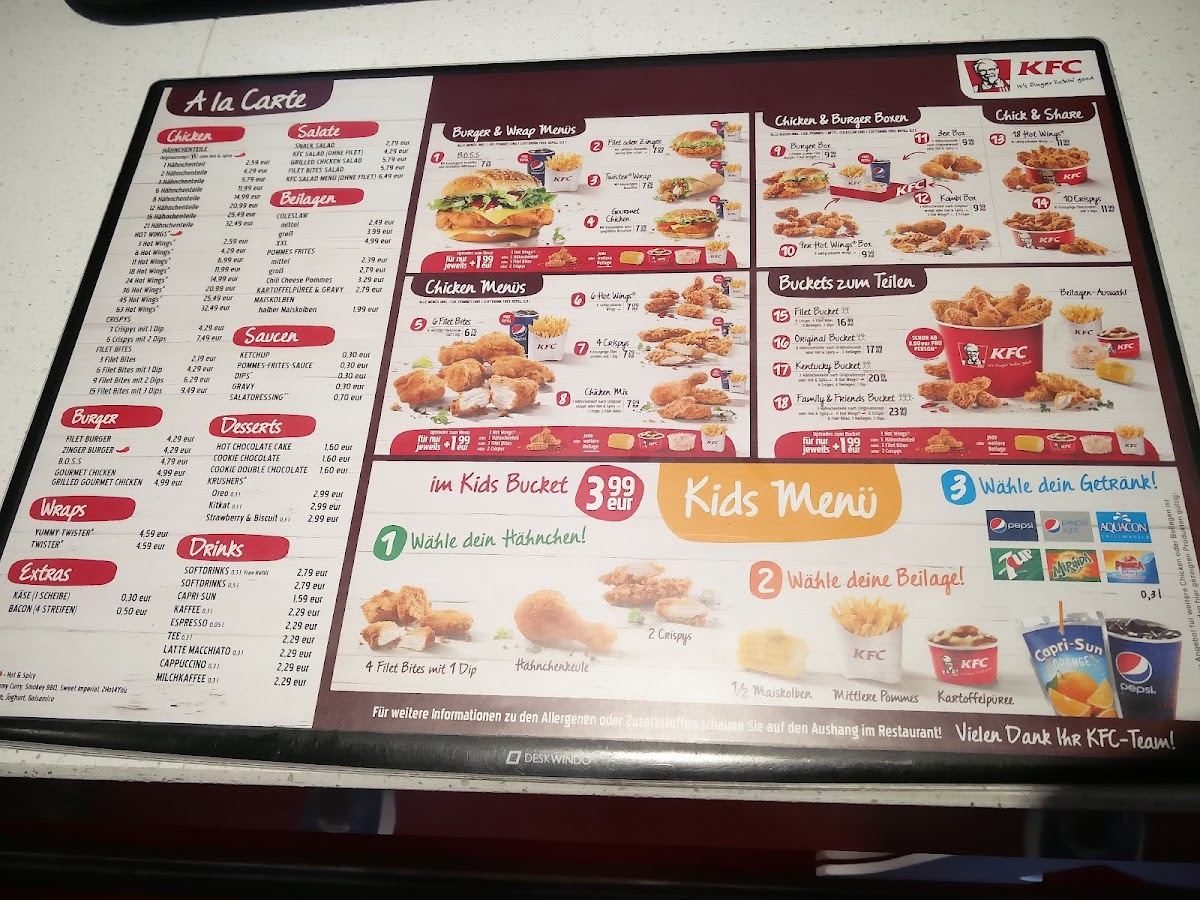 Kentucky Fried Chicken Photo Menu 10