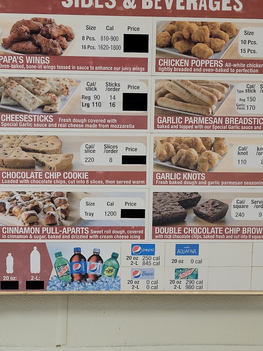 Papa Johns Pizza Photo Menu 1