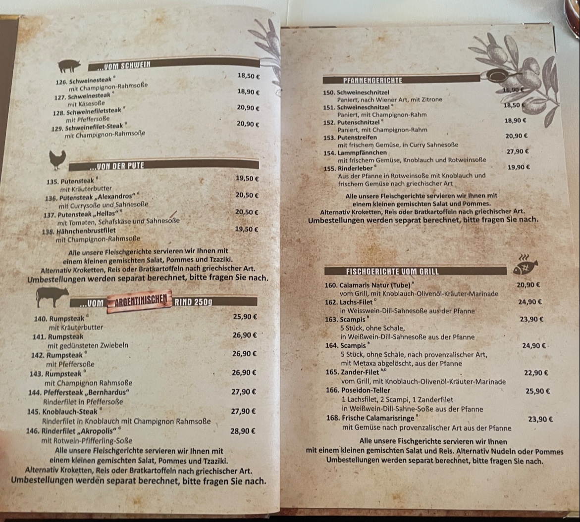 Restaurant Akropolis Photo Menu 1