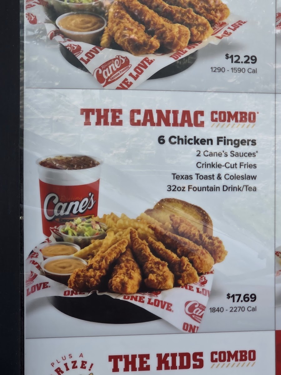 Raising Cane's Chicken Fingers Photo Menu 3
