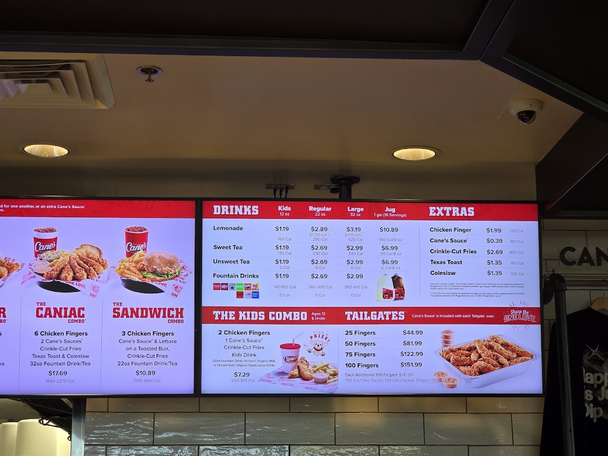 Raising Cane's Chicken Fingers Photo Menu 4