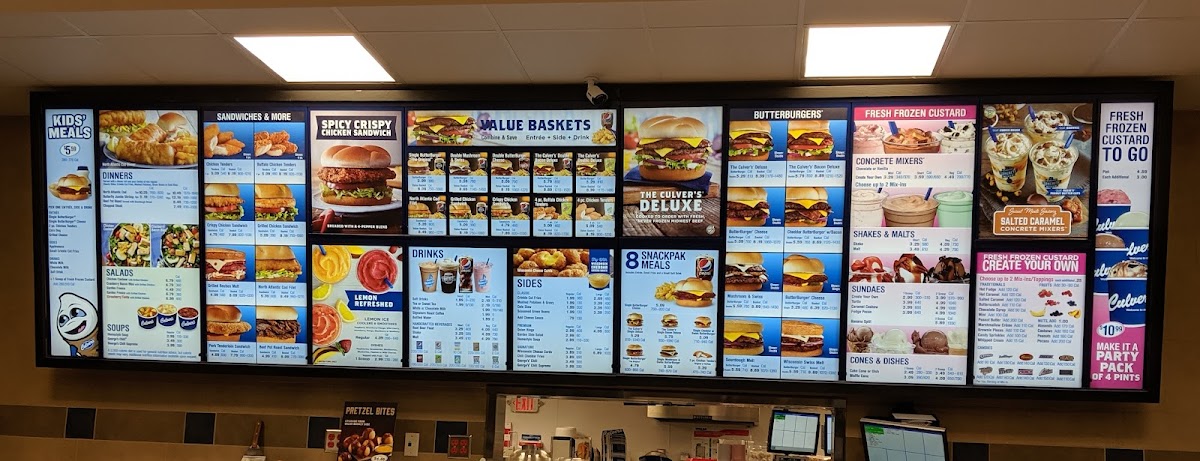 Culver’s Photo Menu 3