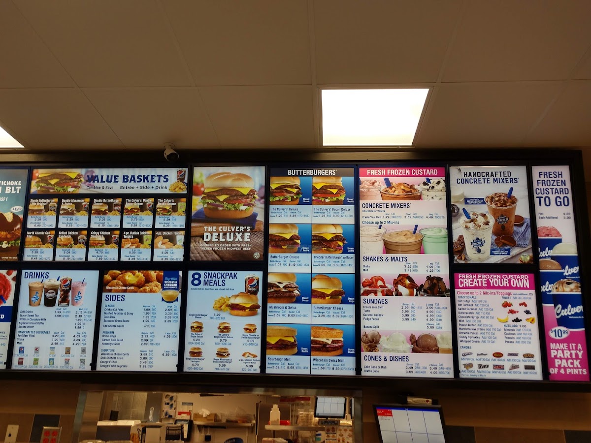 Culver’s Photo Menu 5
