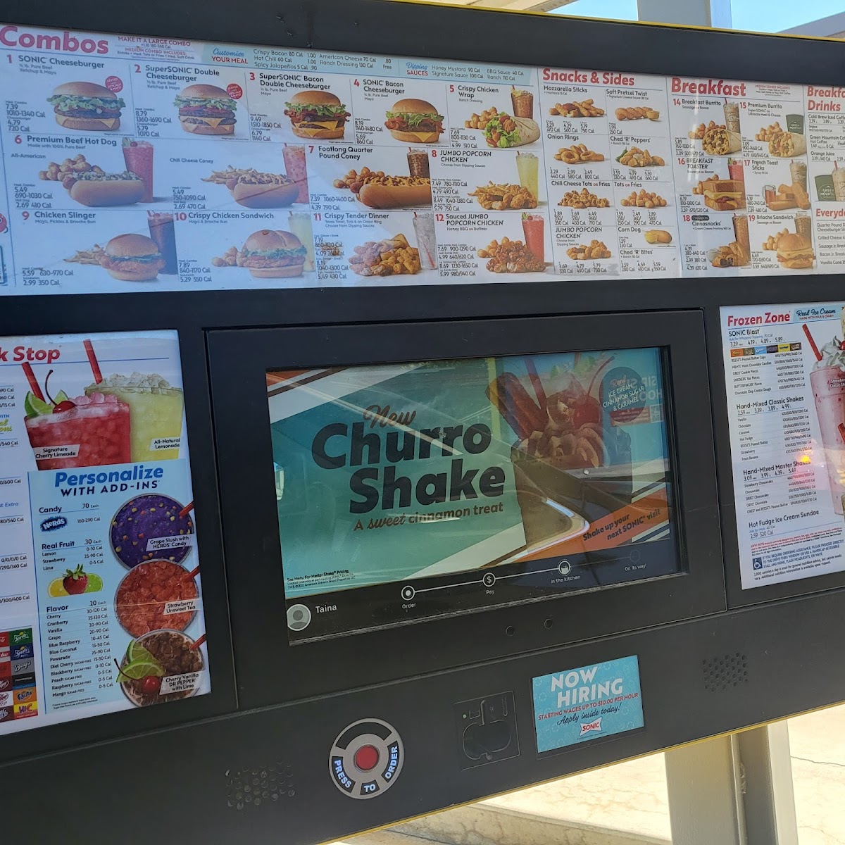 Sonic Drive-In Photo Menu 2