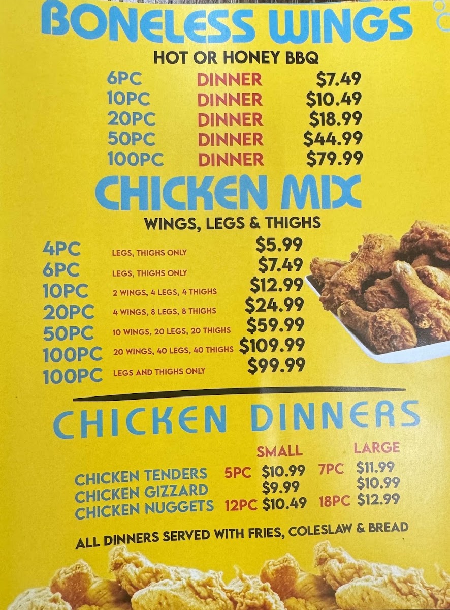 Sharks Fish & Chicken Photo Menu 1