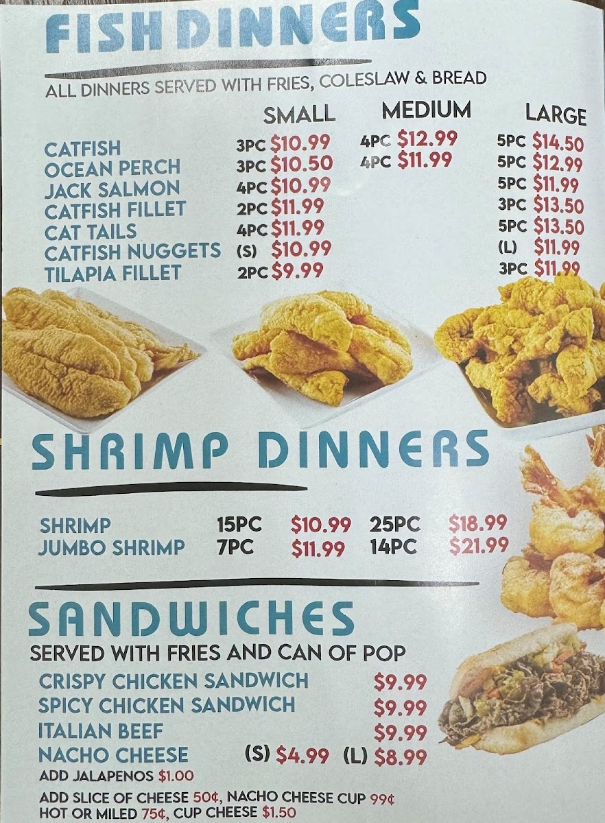 Sharks Fish & Chicken Photo Menu 2