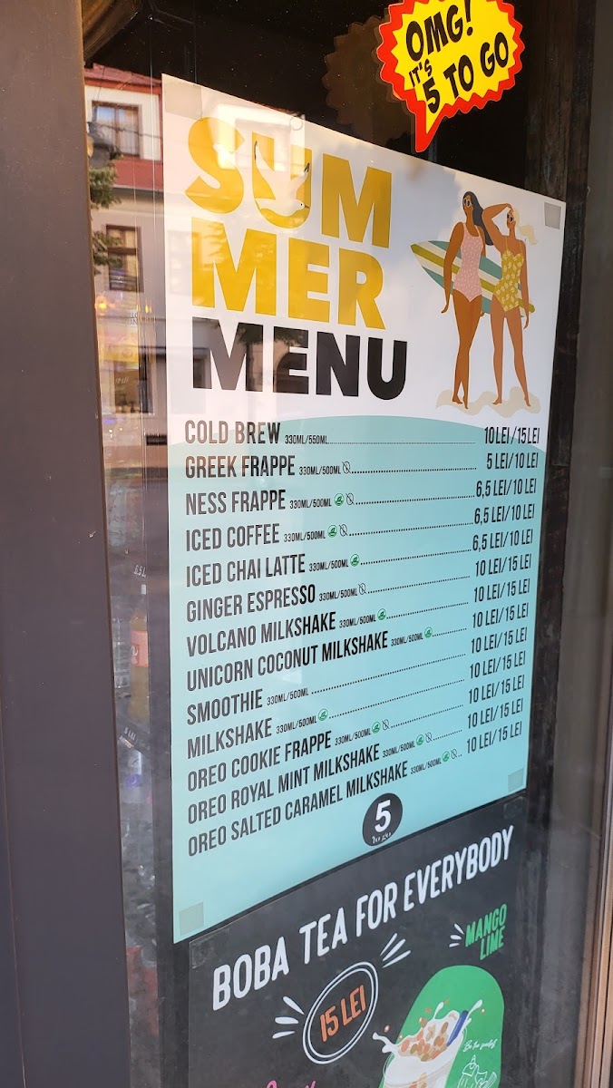 5 To Go Photo Menu 1