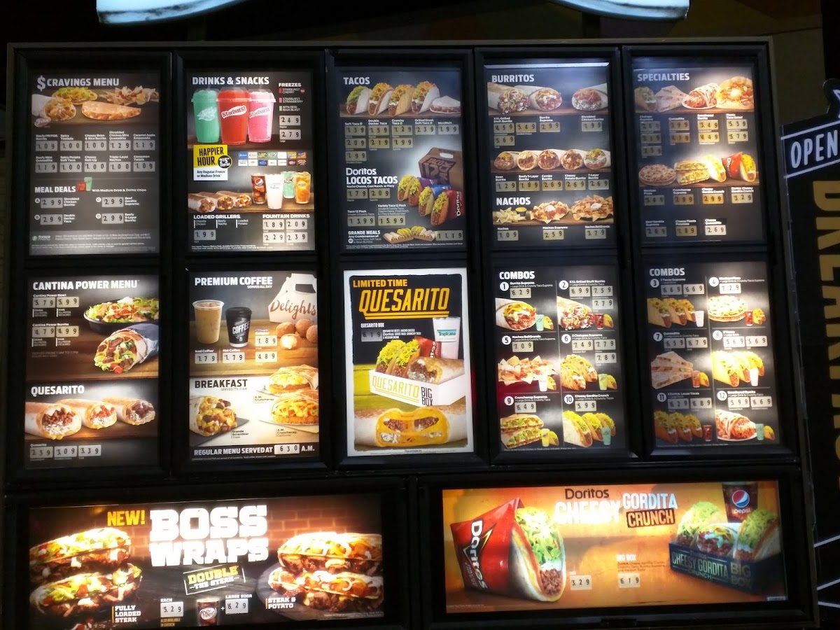 Taco Bell Photo Menu 1