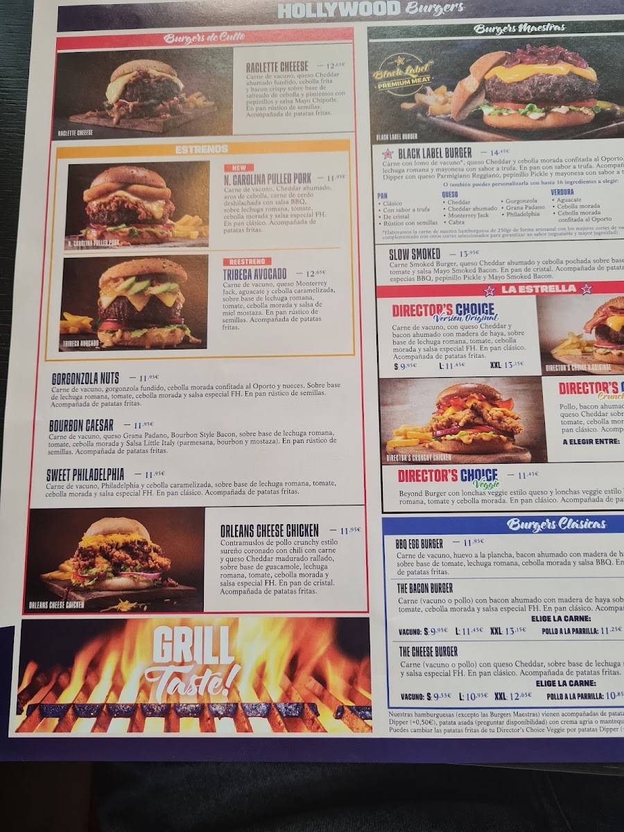 Foster's Hollywood Photo Menu 10