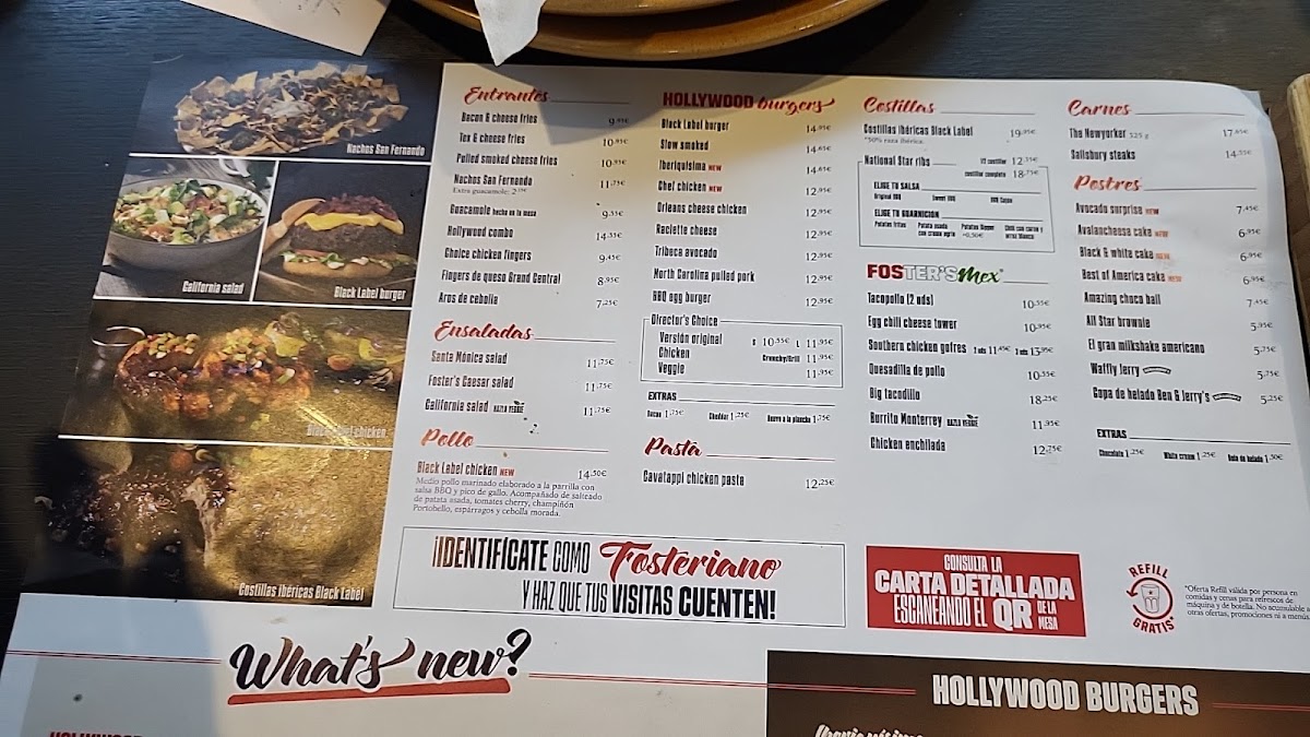 Foster's Hollywood Photo Menu 7