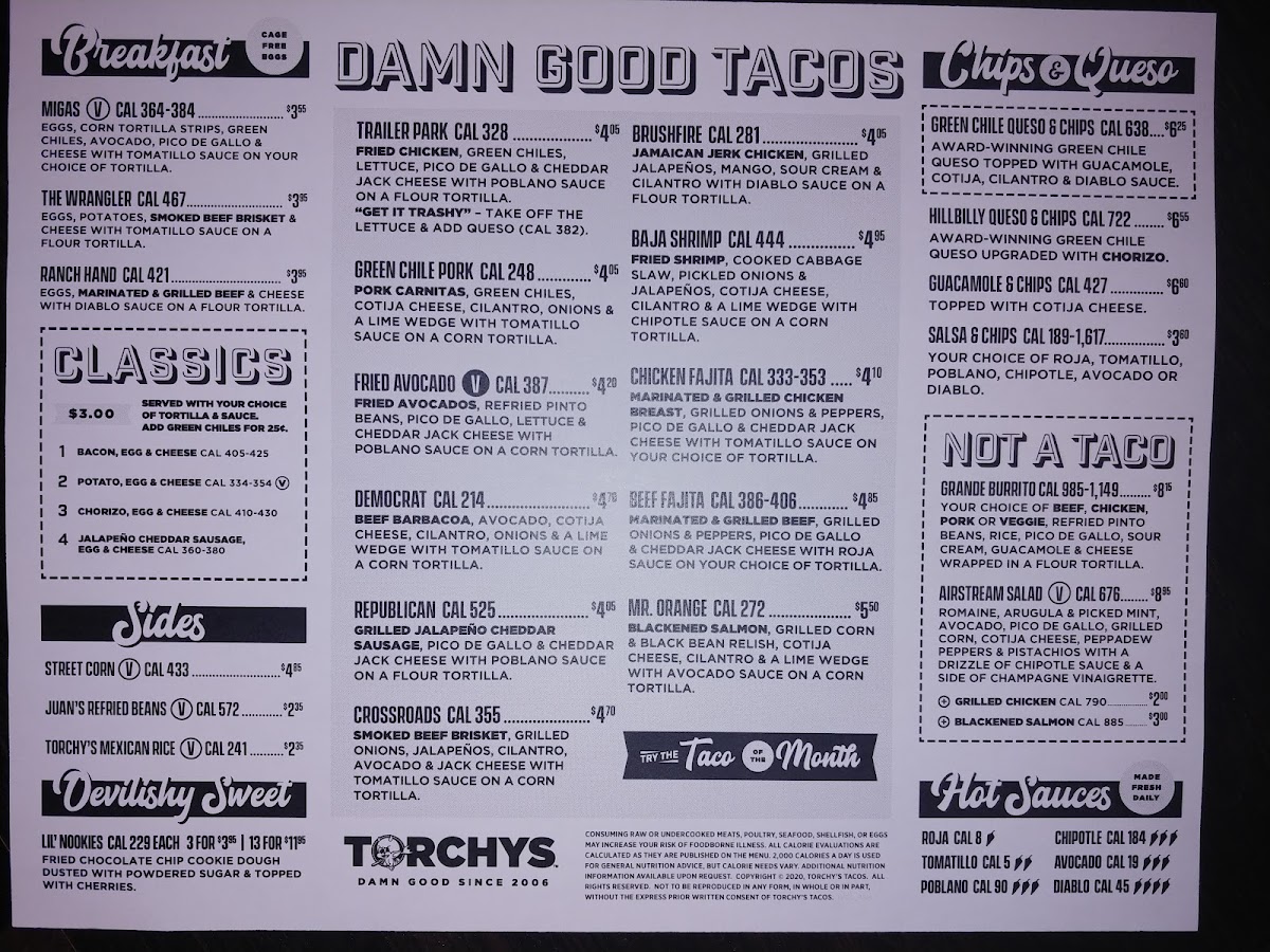 Torchy's Tacos Photo Menu 2